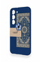 Samsung S23 Compatible Blue Ethnic Carpet Patterned Silicone Case - 4