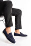 Genuine Leather Men's Navy Blue Loafer Shoes Suede Daily Comfortable Casual Moccasins Siena - 6