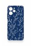Redmi 12 Compatible Thin Leaf Branch Pattern Silicone Case - 2