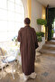 Brown Buttoned Long Loose Tunic - 3