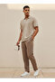 Regular Fit Collared Textured Short Sleeves Shirt - 3