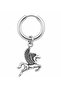 Unisex Silver Color Surgical Steel Dangle Winged Horse Figured Hoop Earring 1 Piece - 2
