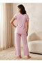 Pyjama Set Ribbed Top & Trousers - 4
