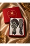 Luxury Gift Boxed Ottoman Palace Collection Antique Copper Stone Embroidered Hand Mirror and Comb Set - 2