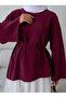 Women's Cross Detailed Waist Drawstring Tunic -0330 - 3