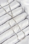 Brass Zircon Stone Crushed Chain Starfish Model Silver Color Y Necklace