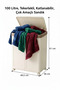 100 Lt Foldable Storage Box with Wheels - Multi-Purpose Storage, Toy Chest, Beige