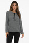 Black and White Patterned Women's Long Sleeve Knitwear Blouse