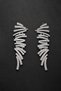 Accessories Zircon Stone Women's Earrings Silver Color Stylish Evening Dress Design - 3
