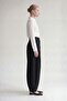Black Beaded Belted Pleated Detail Trousers - 2