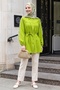 Rope Belted Fat Green Shirt Tunic - 5