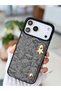 iPhone 17 Promax Compatible Star Design Leather-Look Flexible Silicone Case with Holder - 4