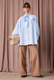 Fular Detail Pleated Shirt