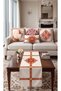 Cavallo Horse Figured Classic Modern Red Cream Burgundy Beige Luxury Horse Patterned Decorative Throw Pillow Cover Double-Sided Digital Print Classic Medallion Pattern 4 Throw Pillow Covers 1 Runner 5-Piece Set Throw Pillow Cover - 3