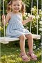 Girl's Dusty Rose Double Buckle Sandals – Lightweight, Non-Slip Sole Casual Summer Children's Slippers - 5