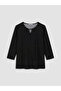 Lcw grace black crewneck polka dot blouse - 5