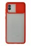 Aconcept Galaxy A02 Case Palm Frosted Camera Sliding Silicone (182320) - Red