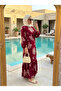Women's Viscose Patterned Flounce Hijab Dress
