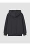 Lcw Kids Anthracite Hooded Boy's Zippered Sweatshirt - 3