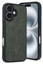 Aconcept iPhone 16 Case Aras Leather Cover - (83610) Dark Green