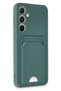Aconcept Galaxy A35 5g Case Kelvin Silicone with Business Card Holder - (90123) Dark Green - 2