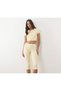 Women's Original Brand Buttoned Short Sleeve Crop T-Shirt - 2