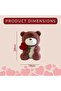 Teddy Bear Holding Red Heart Rose 28cm, Ideal Gift for Valentine Anniversary, Birthday. - 2