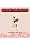 Teddy Bear Holding Artificial Rose 30 cm Ideal Gift for Valentine, Anniversary, Birthday. - 3