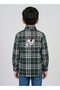 Boys Green Checkered Long Sleeve Shirt - 2