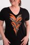 Women's Orange Embroidery Detailed Sequin Embroidered Combed Cotton Stylish Dress - 2