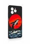 Omix X7 Compatible Red Sun Whale Patterned Silicone Case - 3