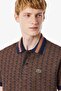 Classic Fit Monogram Polo T-Shirt Men's Polo Collar T-Shirt Brown