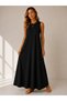 Women's Crew Neck Sleeveless Loose Long Dress Casual Comfortable Cut