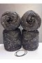 Black, Floss Gold Sequin Mix Viscose Cotton Bamboo (100% Organic) (Summer, Seasonal) Knitting Yarn 200Gr - 2