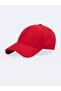 Red Embroidered Basic Hat