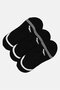 Kids Girl 3 Pairs Brand Logo Invisible Socks, Black