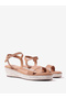 Dark Beige Two-Strap Espadrille Wedge Sandals - 3