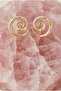 Pink Spiral Shaped Steel Earrings - 3