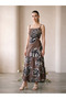 Women's Patterned Maxi Dress with Straps Casual Holiday Summer Dress