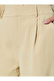 Yellow Wide Leg Pants with Side Pocket - 3