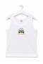 Boy's Printed 100% Cotton Thick Strap Undershirt White Soft Textured (1-14 Years Old)