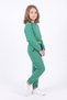 2-Piece Round Neck, Elastic Waist, Cropped Cut, 4-Piece Girls' Top and Bottom Tracksuit Set - 2