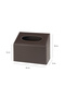 Napkin Holder, Czech Hand and Face Towel Box, Tissue Box, Paper Tissue Storage Box, Vegan Leather, 9*22*18 Cm. Brown - 5