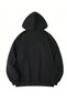 Women's Black Pepe London Printed Hooded Hoodie Sweatshirt - 3