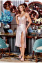 6 Pieces Satin Sleeves Transparent Nightgown Dressing Gown Pajamas Set |   Shorts Set Dowry Set Bridal - 7