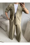 Haki hale organic 100% cotton fabric jacket set - 5
