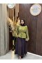 Elya Zippered Cross-Cut Tencel Modal Blouse |   Green - 4