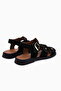 Elvin Black Suede Blunt Toe Women's Sandals - 6