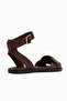 Juliette Genuine Leather Brown Women's Sandals - 4
