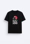 American Football Printed Cotton Black T-Shirt T-Shirt